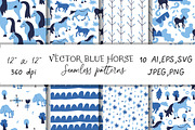 Christmas horse pattern, a Pattern Graphic by Lucyinyourheart (Thumbnail 1 of 10)