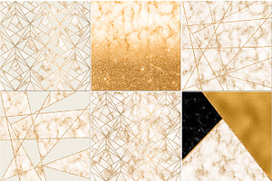 12 Marble & Gold Digital Papers