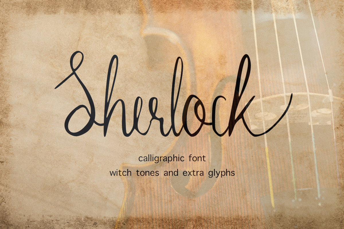 Sherlock calligraphy script font