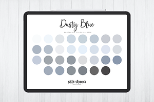 Dusty Blue Procreate Color Palette