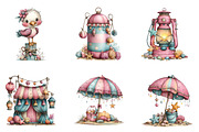 Whimsical Nautical Summer Clipart, an Illustration by CreationArt (Thumbnail 3 of 7)