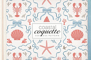 Coastal Coquette Seamless Pattern, a Pattern Graphic by Dina Mae (Thumbnail 1 of 14)
