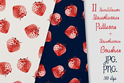 11 Strawberries Patterns & Brash, a Pattern Graphic by ZiziMarket (Thumbnail 1 of 5)