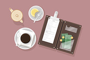 Cafe bill or check illustration, a Food Illustration by Good Studio (Thumbnail 1 of 3)