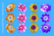 Flower Fantasy v.2: 3D Illustrations, an Object Graphic by marmarina (Thumbnail 12 of 18)