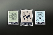 12 Travel Stamps, an Object Graphic by Parisa-Artstudio (Thumbnail 3 of 5)