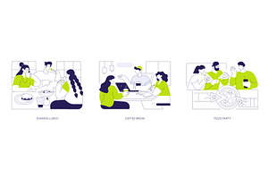 Student meals isolated cartoon, an Education Illustration by Visual Generation