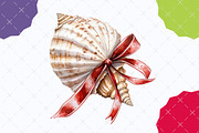 Watercolor Nautical Christmas Clipar, an Illustration by designcity5 (Thumbnail 5 of 5)