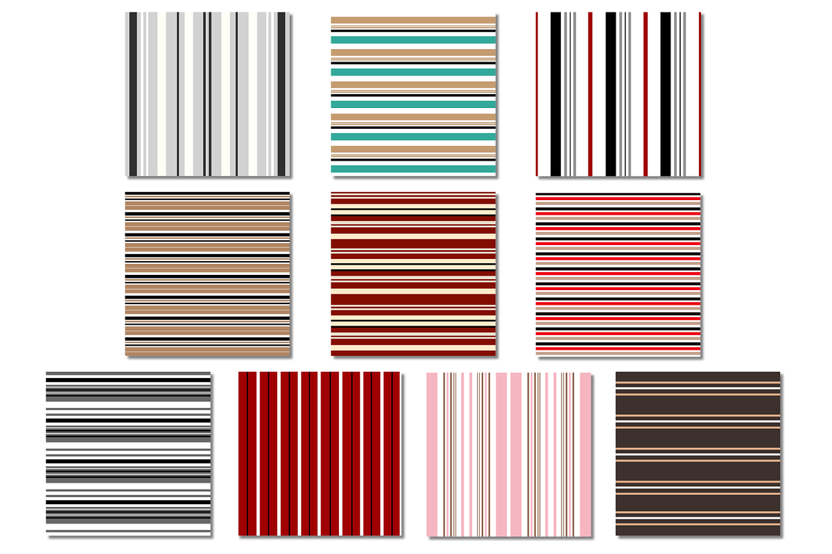 Stripe Seamless Patterns, a Pattern Graphic by wind mill (Photo 2 of 3)