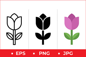 Flower Vector Icons, a Solid Icon by Artonix