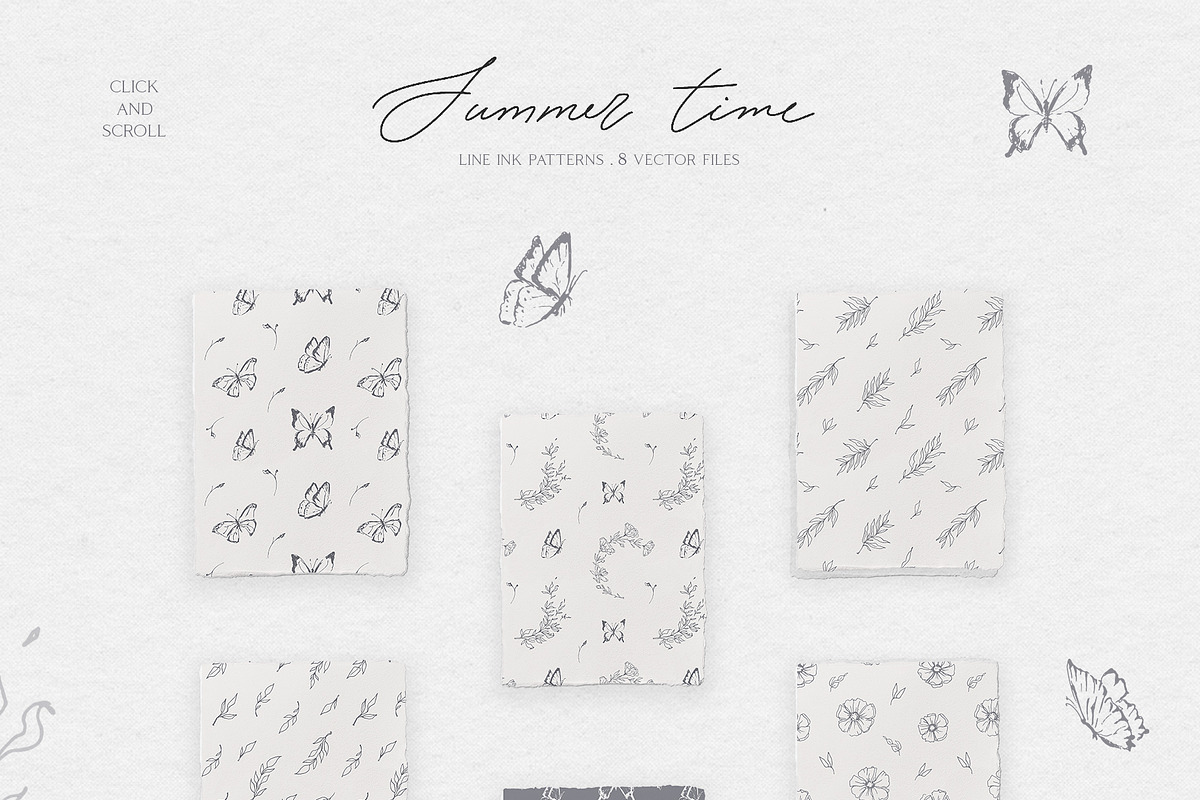 Summer botanical line art, a Decorative Illustration by Summer Nightingale Art (Photo 11 of 12)
