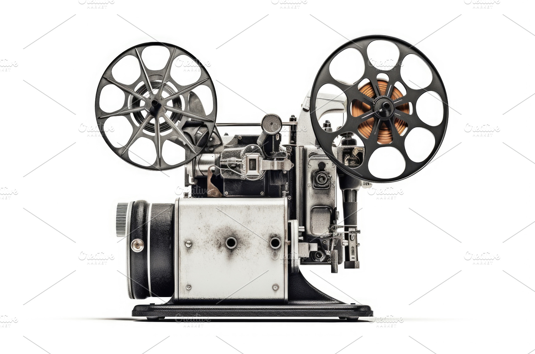 isolated classic film projector on, a Technology Photo by Sergey Kotenev