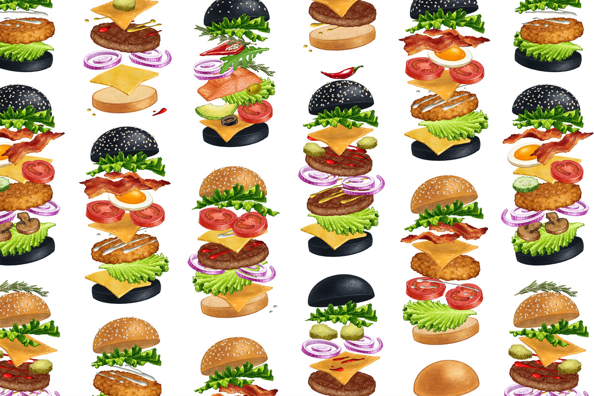 Burger Creator, a Decorative Illustration by Margo Miller (Photo 17 of 31)