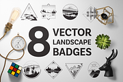 8 Vector Landscape Badges, an Illustration by MaGo (Thumbnail 1 of 5)