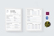Scope Of Work | MS Word & Indesign, a Stationery Template by design_hut (Thumbnail 1 of 7)