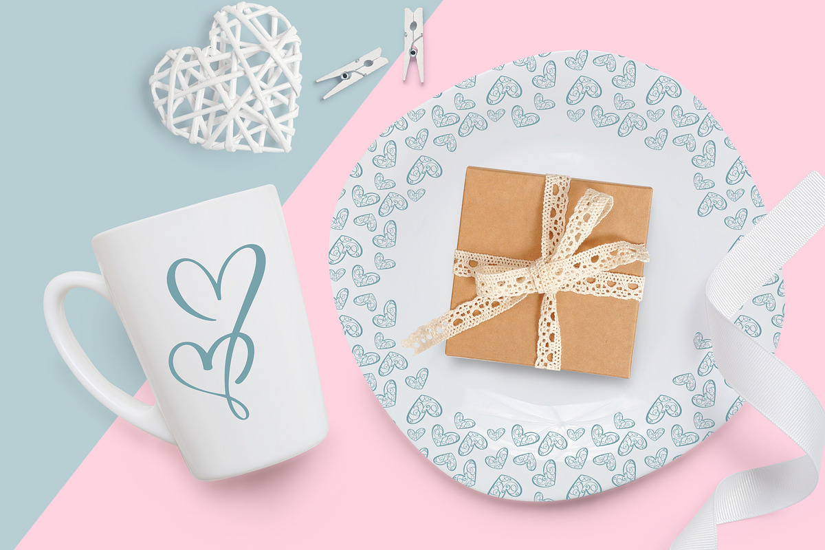 Lovingly Symbol Flourish Hearts Font preview 7