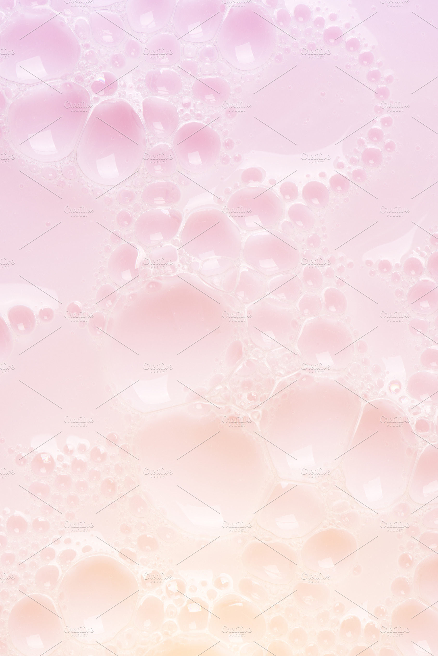 Foamed surface of pink liquid soap, an Abstract Photo by AlinaKho