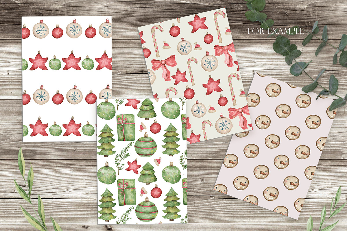 Watercolor Cozy Christmas set, an Illustration by OrangePeafowlArt (Photo 13 of 15)