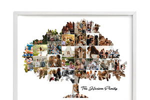 Family Tree Photo Collage Template