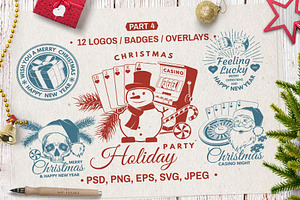 Christmas Holiday Overlays Part 4, a Branding & Logo Template by sivVector