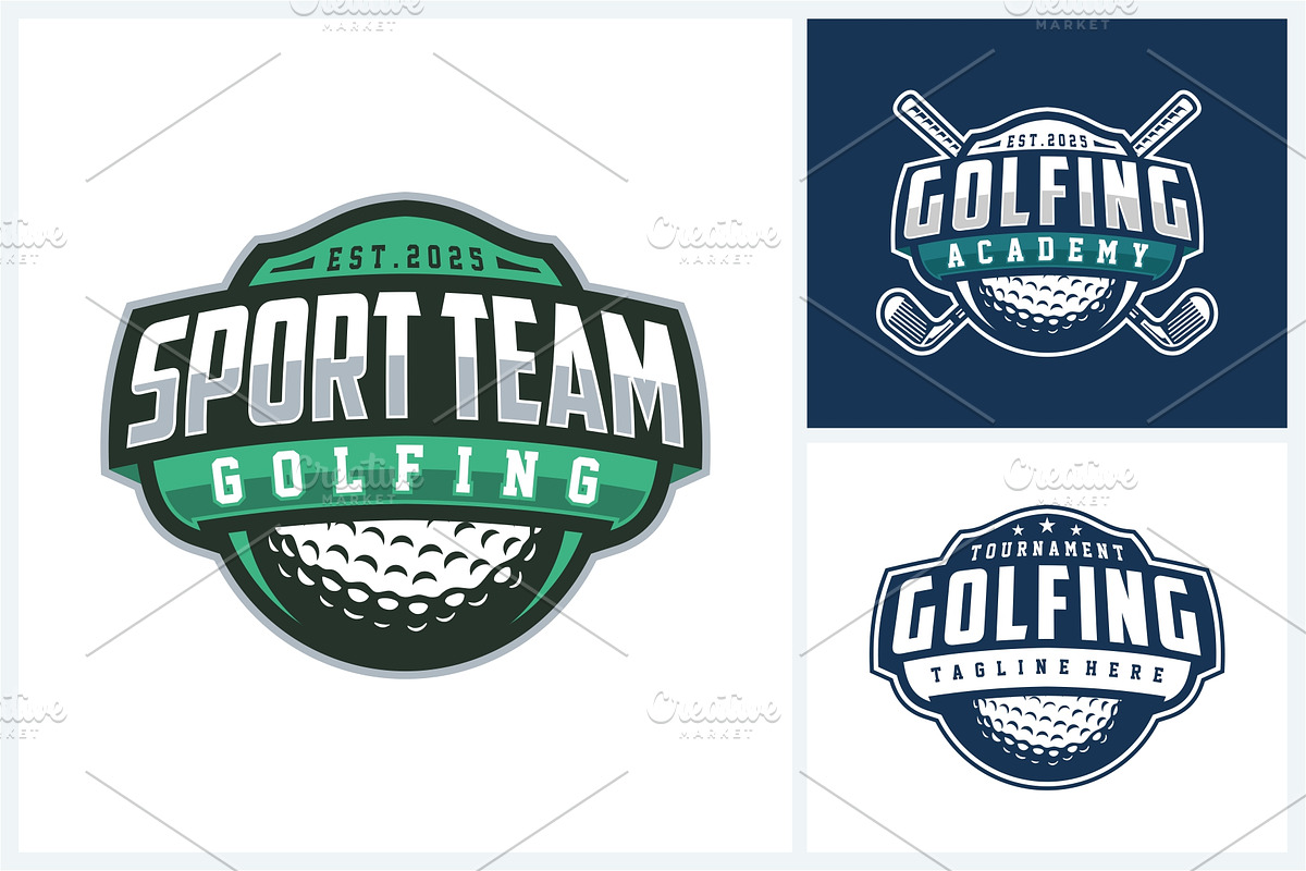 Golf logo sport design template, a Branding & Logo Template by jundio studio