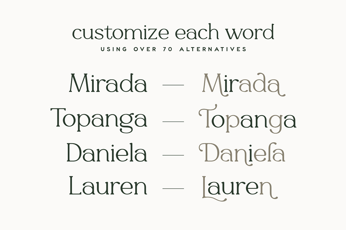 Mirada Serif, a Serif Font by Rachel Kick (Photo 7 of 12)
