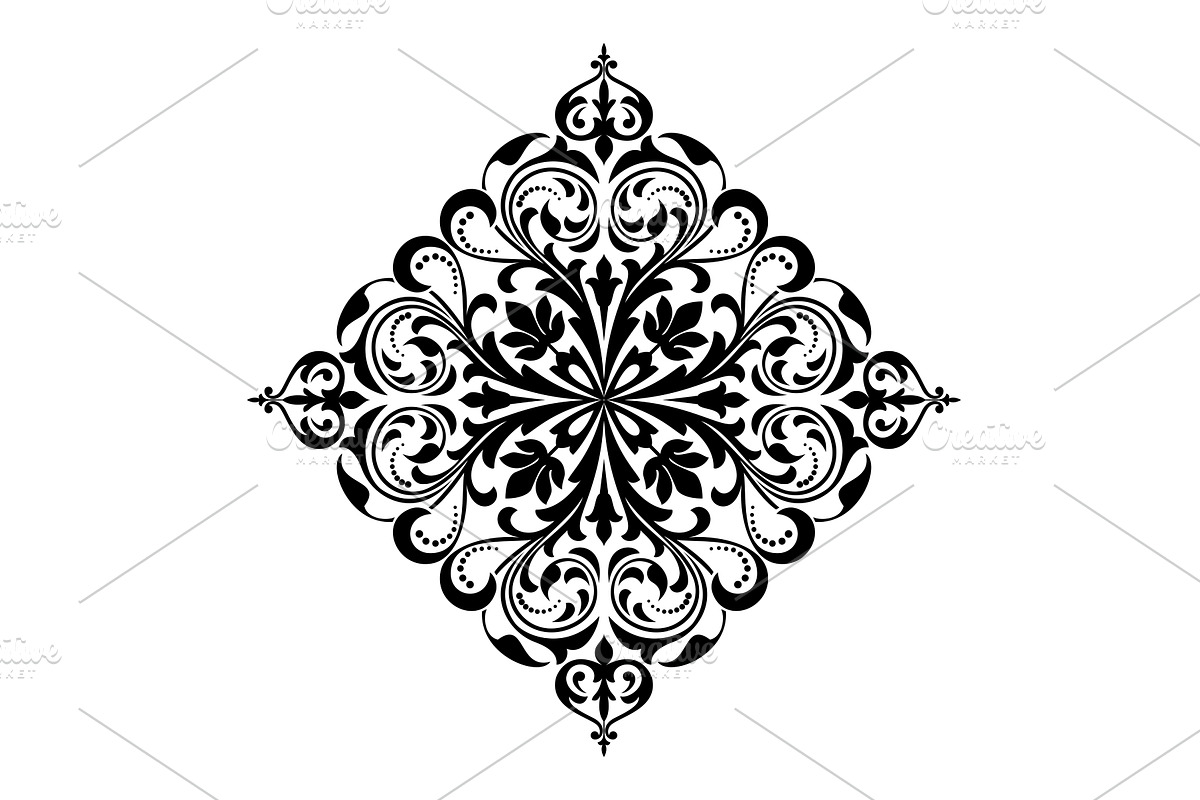 Damask graphic ornament. Floral, a Decorative Illustration by RODINA (Photo 1 of 3)