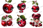 Glamorous Cherry Clipart, an Illustration by DreamArtGraphic (Thumbnail 2 of 4)