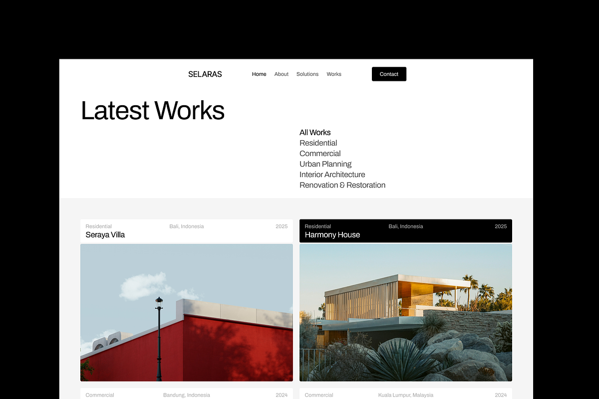 Architecture Website Framer Template, an UI Kit Template by Rozepaars Design (Photo 3 of 5)