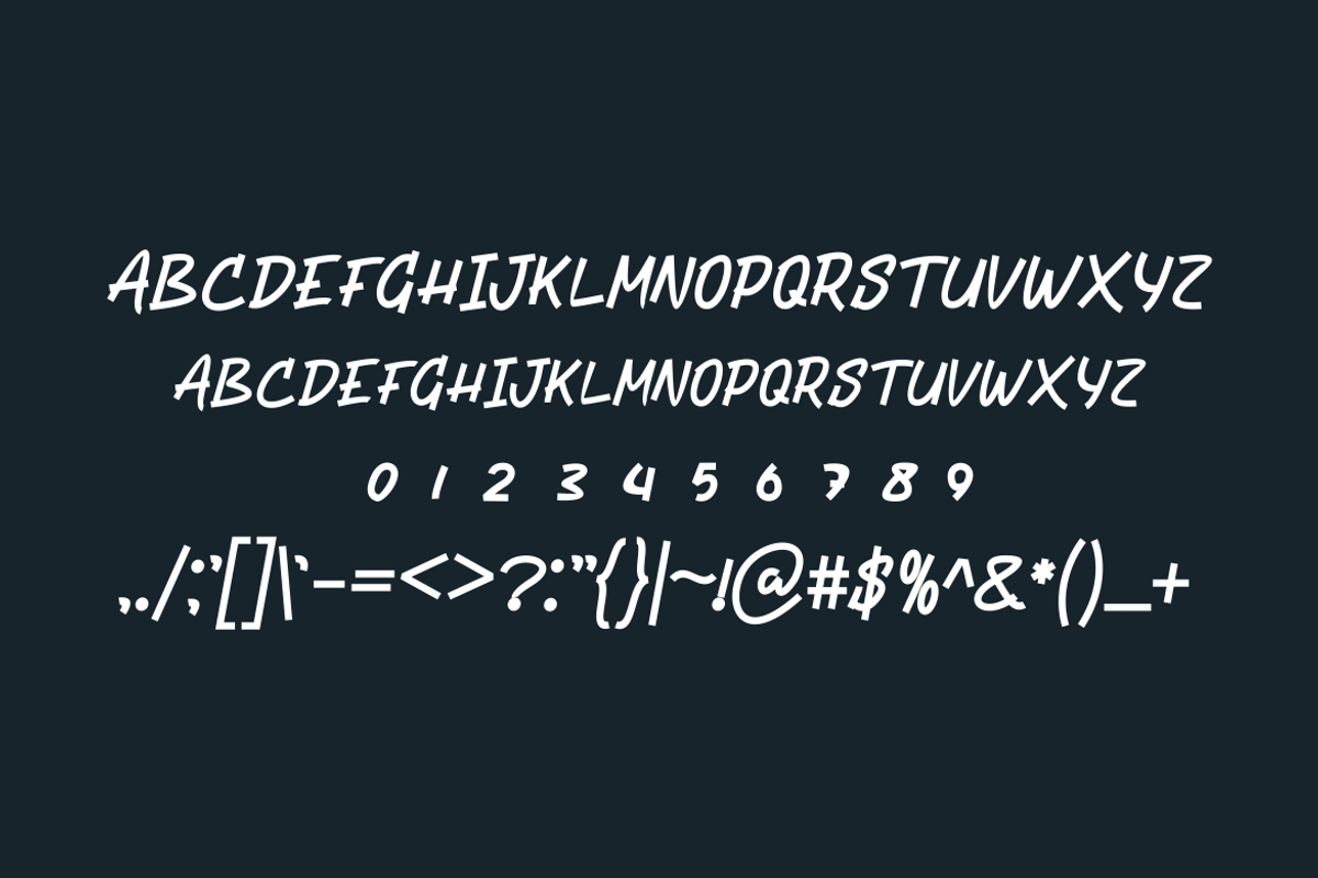 Bostheg - Font, a Handwritten Font by artchiles_design (Photo 4 of 5)
