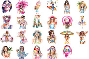 Las Vegas Girls Summer Clipart, an Illustration by Sublimation Artist (Thumbnail 2 of 6)