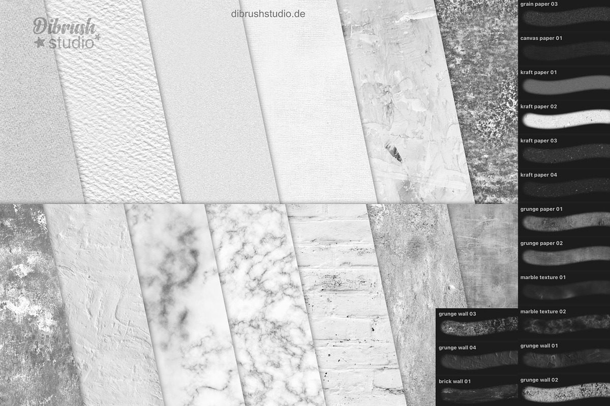 Procreate Paper Texture Brushes, a Brush Add-On by DiBrush Studio (Photo 4 of 7)