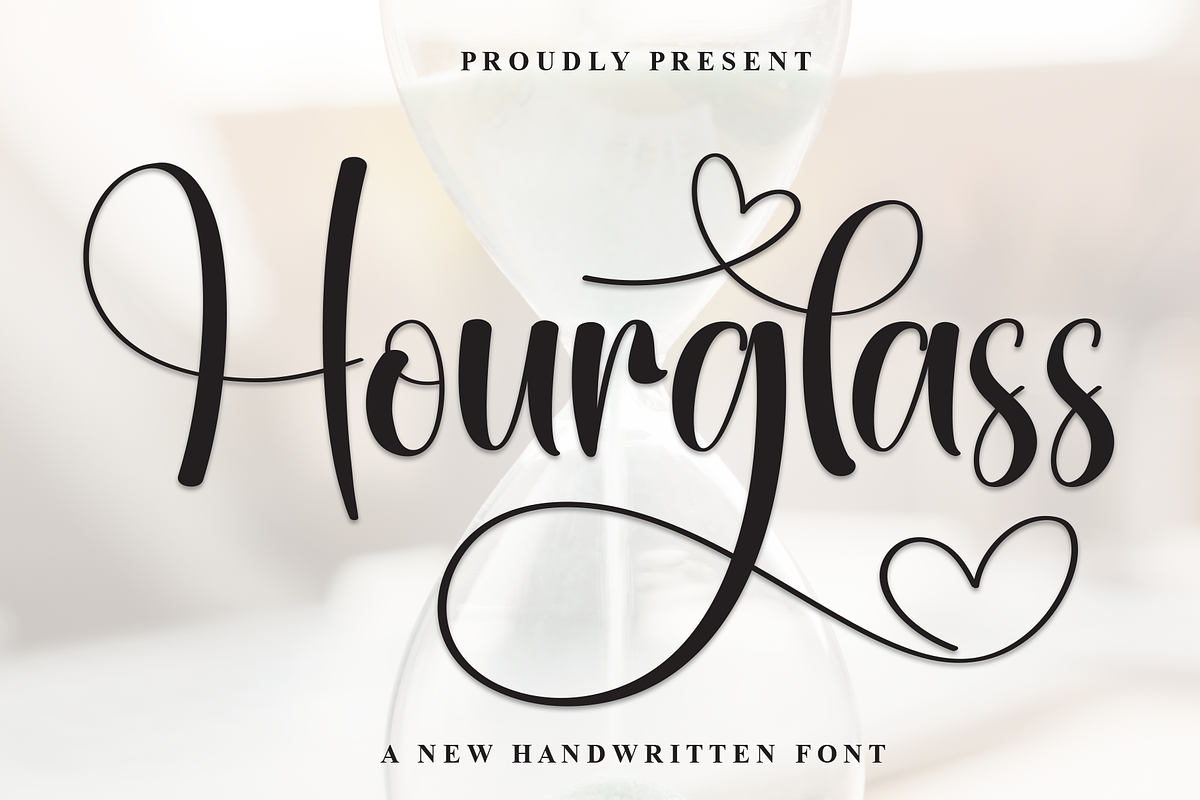 Hourglass | Script Font, a Handwritten Font by Scratchones (Photo 1 of 9)
