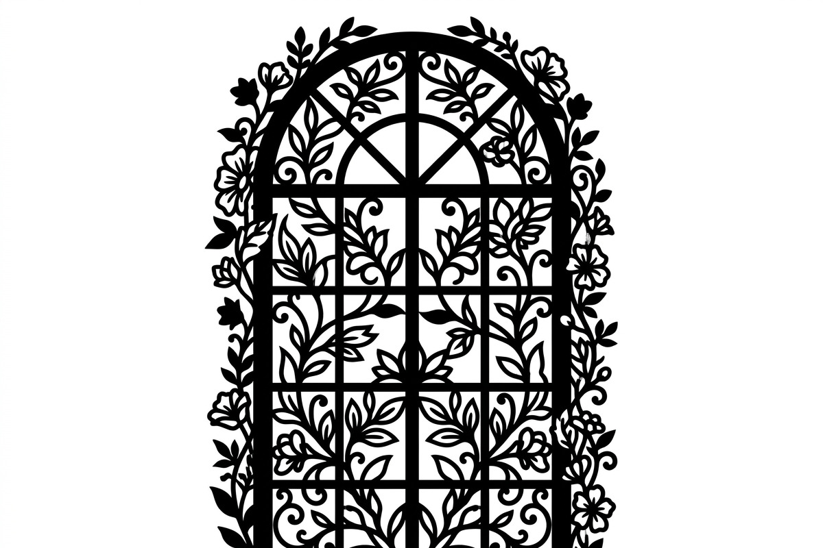50 Floral French Window Ornament, a Decorative Illustration by Amazin_art (Photo 15 of 29)