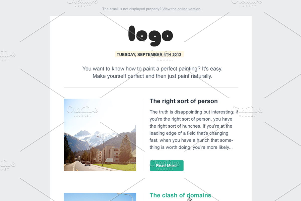-%60 Email Newsletter(HTML), a Websites & App Template by UI Store (Photo 3 of 3)