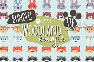 Woodland Animals Emojis BUNDLE