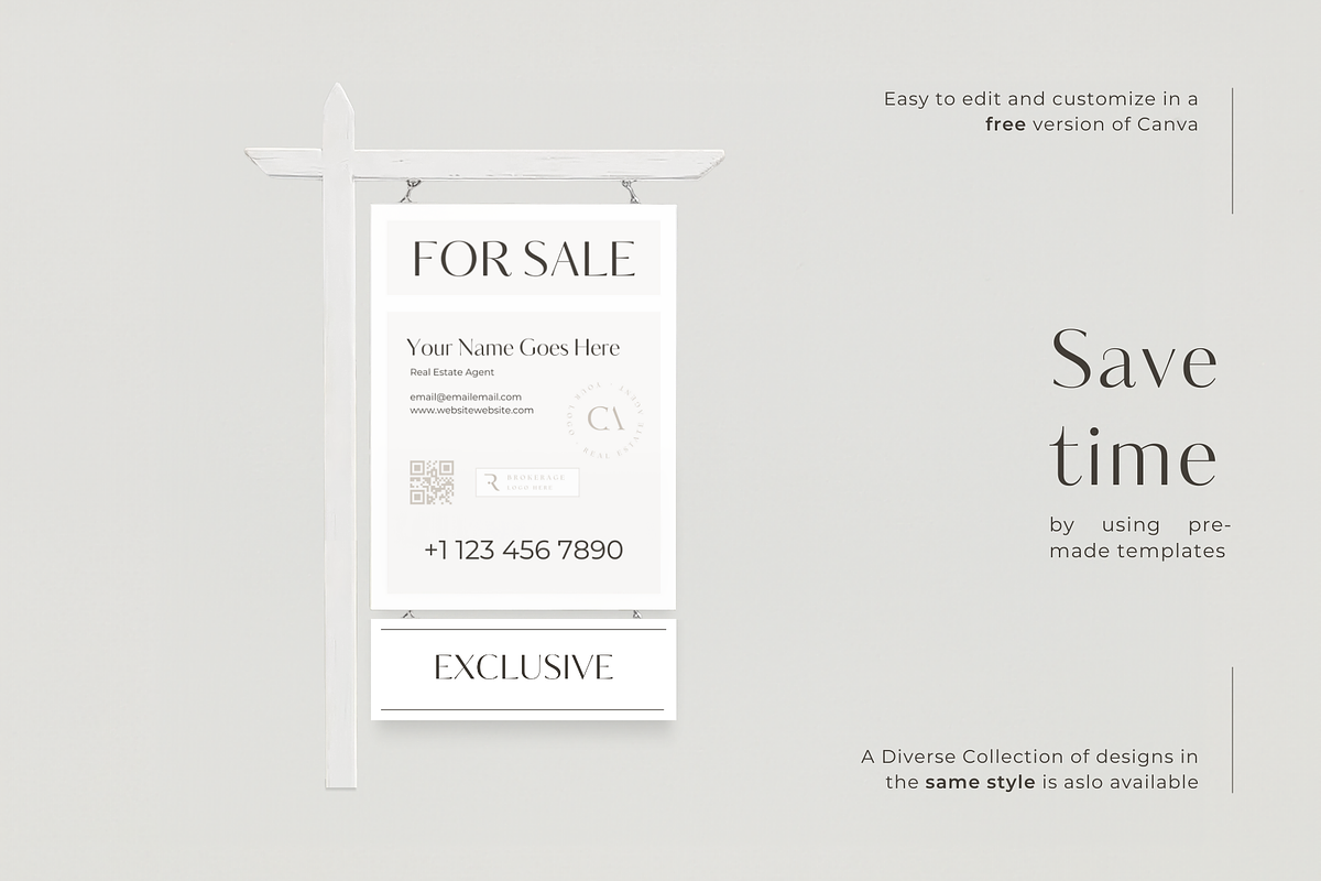 Real Estate Yard Sign For Sale, a Marketing Template by EstateElements (Photo 4 of 7)