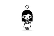 Cute Love Girl Silhouette Bundle, an Illustration by Designs_River (Thumbnail 41 of 53)