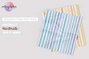 Six Watercolour Striped Pattern, a Pattern Graphic by Waterystrokes (Thumbnail 4 of 6)