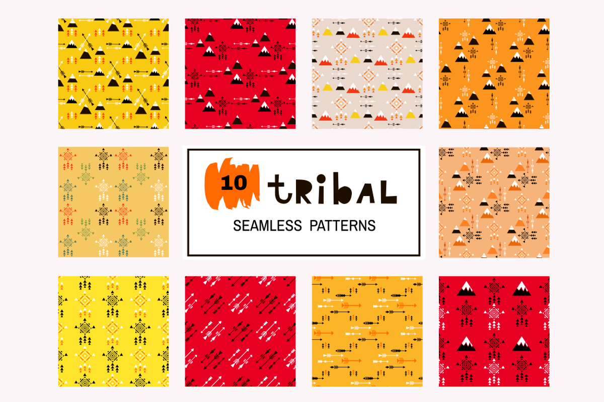 Tribal seamless patterns, a Pattern Graphic by TATIANA_GERICH (Photo 1 of 4)