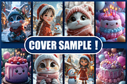 Kawaii Christmas Coloring Book, an Animal Illustration by Design Home (Thumbnail 2 of 3)