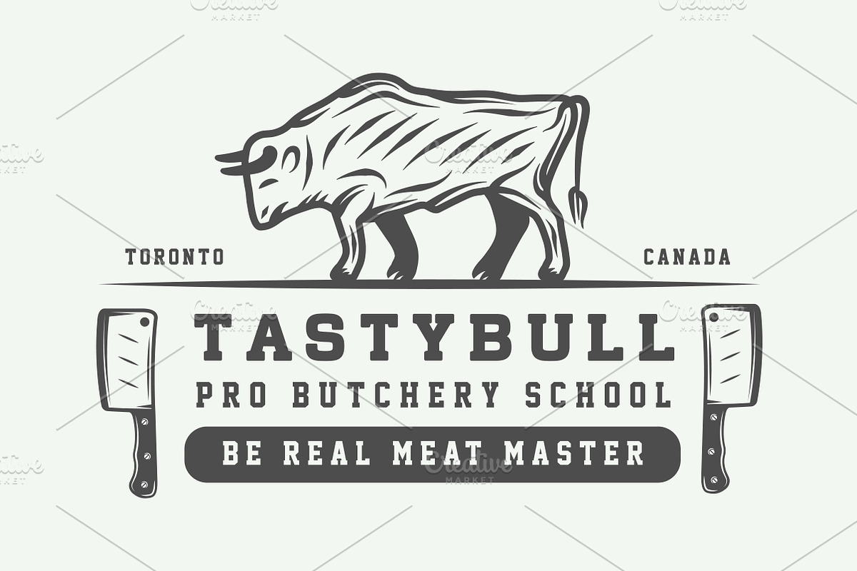 Vintage butchery emblems, a Branding & Logo Template by AkimD (Photo 13 of 15)