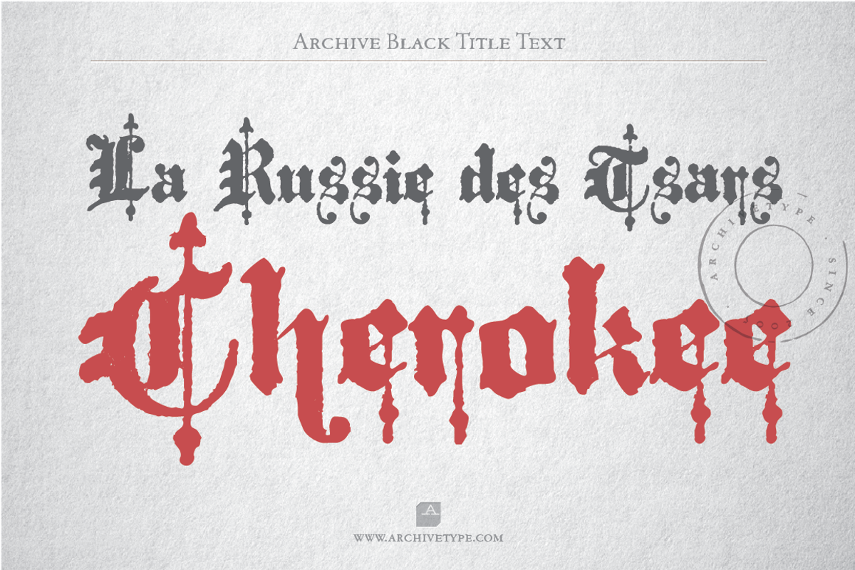 Archive Black Title Text preview 2