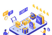 Online Internet Shopping Delivery, a Person Illustration by TAlex (Thumbnail 2 of 6)