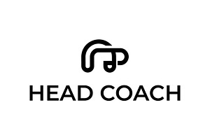 head coach simple logo design