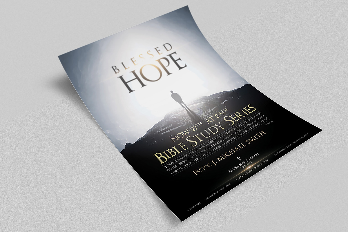 Blessed Hope Church Flyer, a Flyer Template by CREATIVE DUDE (Photo 2 of 4)