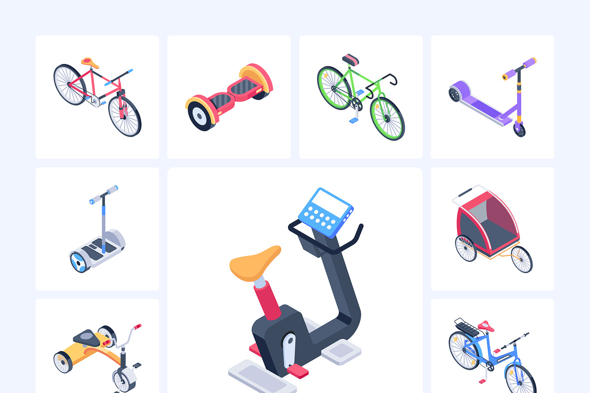 Cycling Isometric Icons, a Duotone Icon by Vectors Market (Photo 7 of 8)