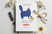 Cat and Animals Funny Birthday PNG, a Graphic by GlitterCraft (Thumbnail 55 of 101)