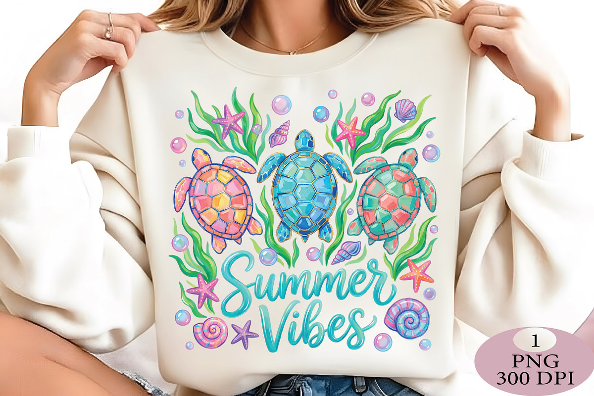 Summer Vibes Turtle PNG, an Illustration by Daily.Designs (Photo 5 of 5)