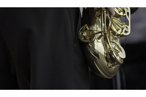 A Close Up of a Talented Saxophonist, an Arts & Entertainment Photo by Media Whale Stock